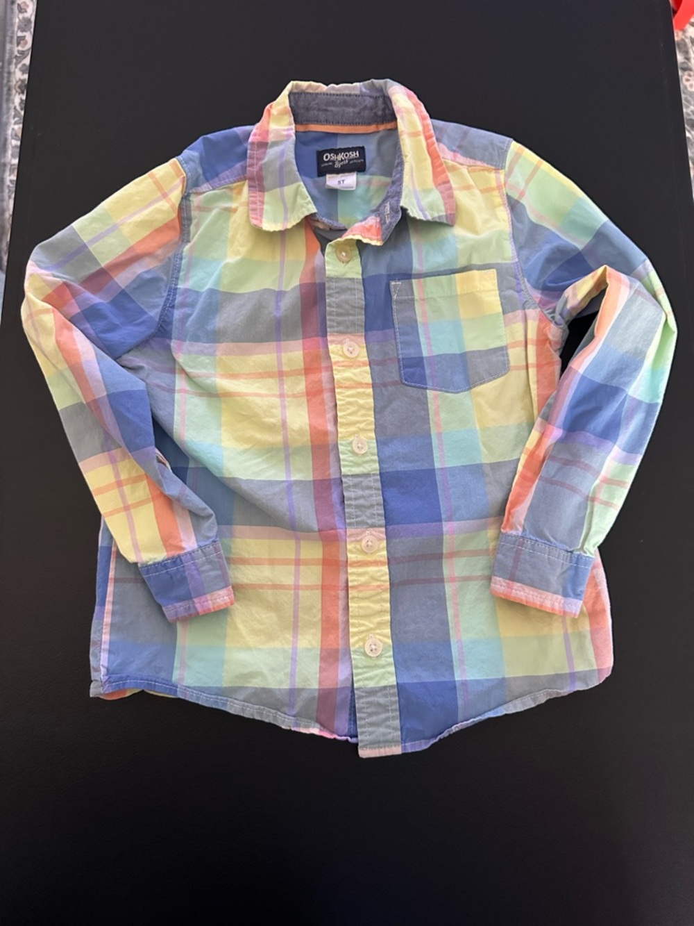 OshKosh B'gosh Pastel Plaid Button-Up Shirt - Multicolor